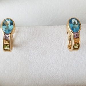 14kt Gold Gemstone Earrings